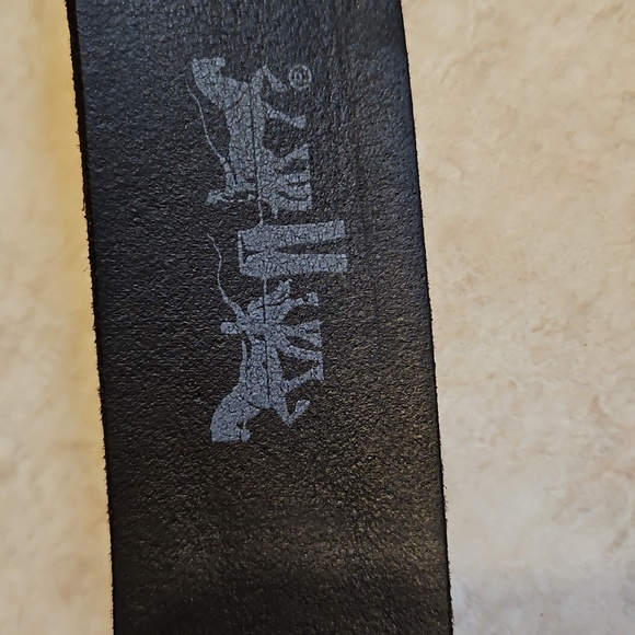 Levi's Dark Brown Bovine Leather Belt Sz. 85/34 Made In Mexico - Picture 3 of 9